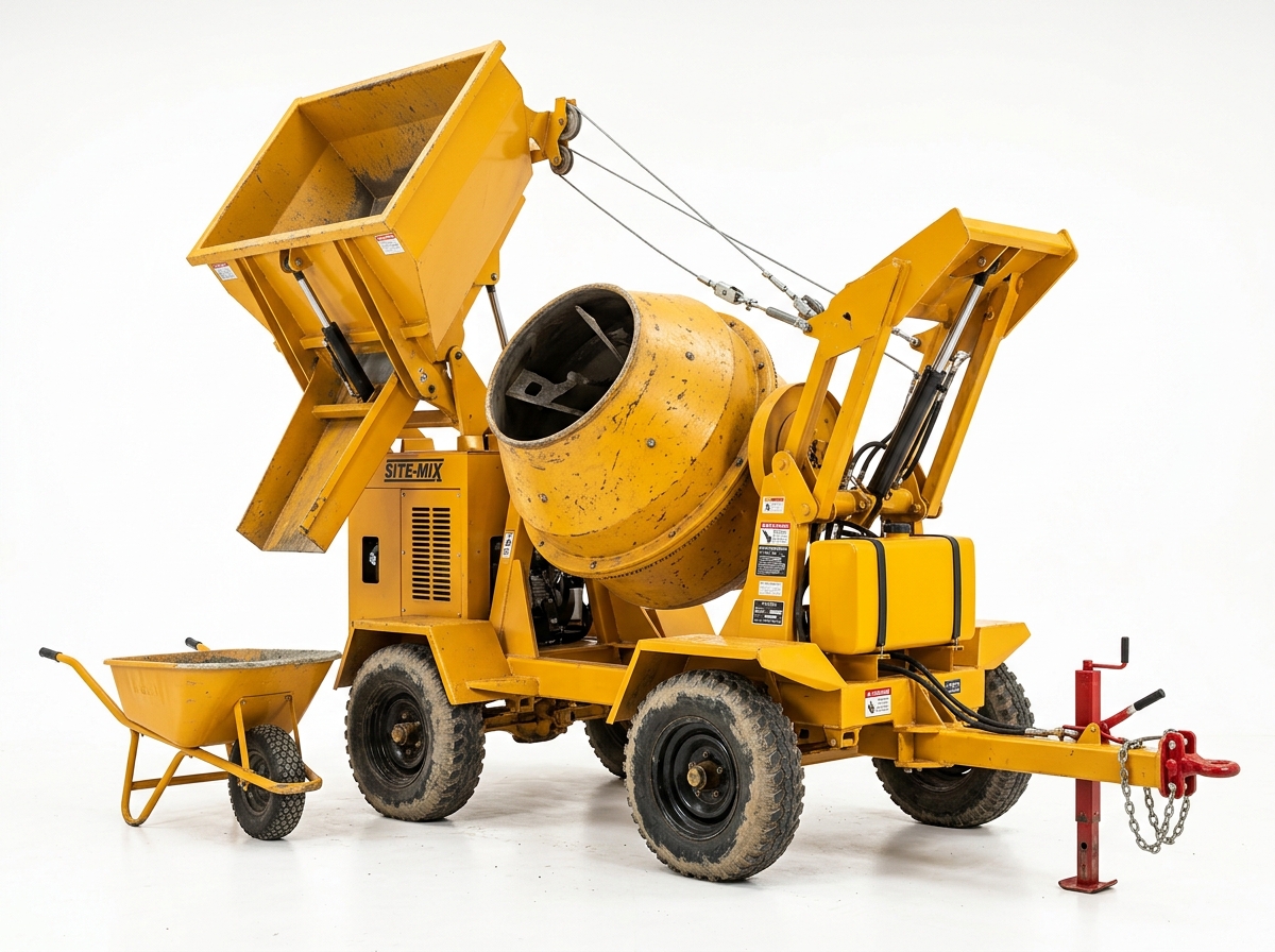 Concrete Mixer with Hoist view 2